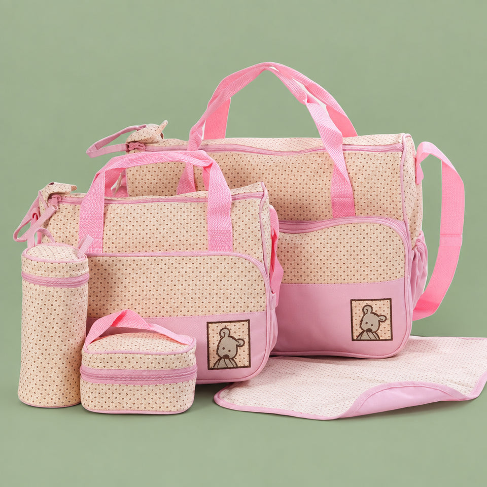 Foldable water-resistant diaper changing pad laid flat for quick and clean diaper changes.