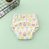 Baby wearing eco-friendly washable diaper during potty training